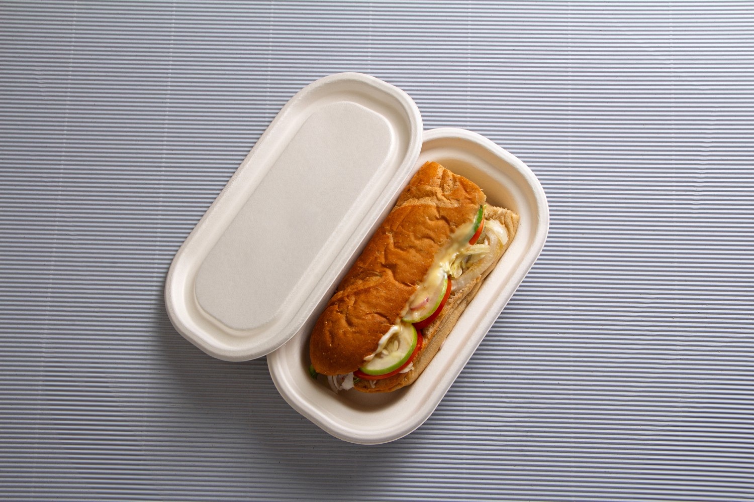 Bagasse Food Container With Lid