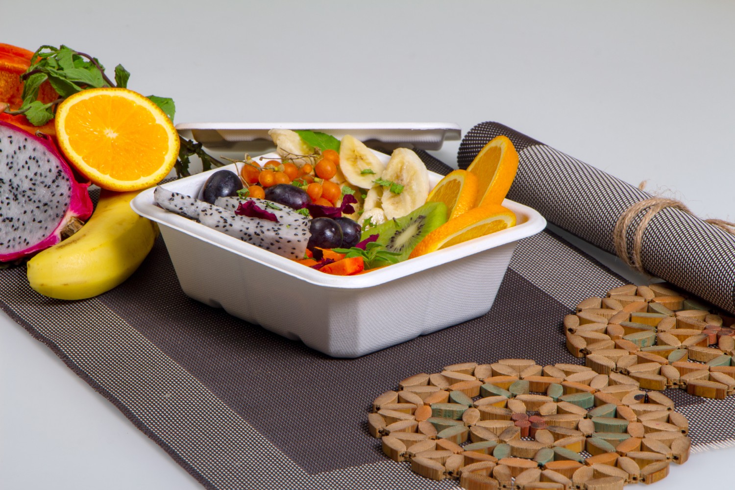 Biodegradable Bagasse Square Bowl